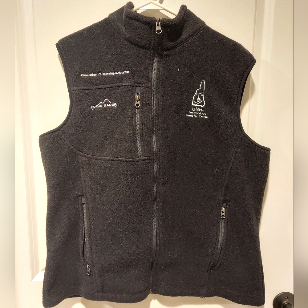 Fleece embroidered vest